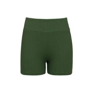 Olive Micro Scrunch Classic Bike Short