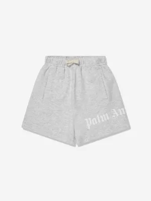 Palm Angels Boys Classic Overlogo Sweat Shorts in Grey