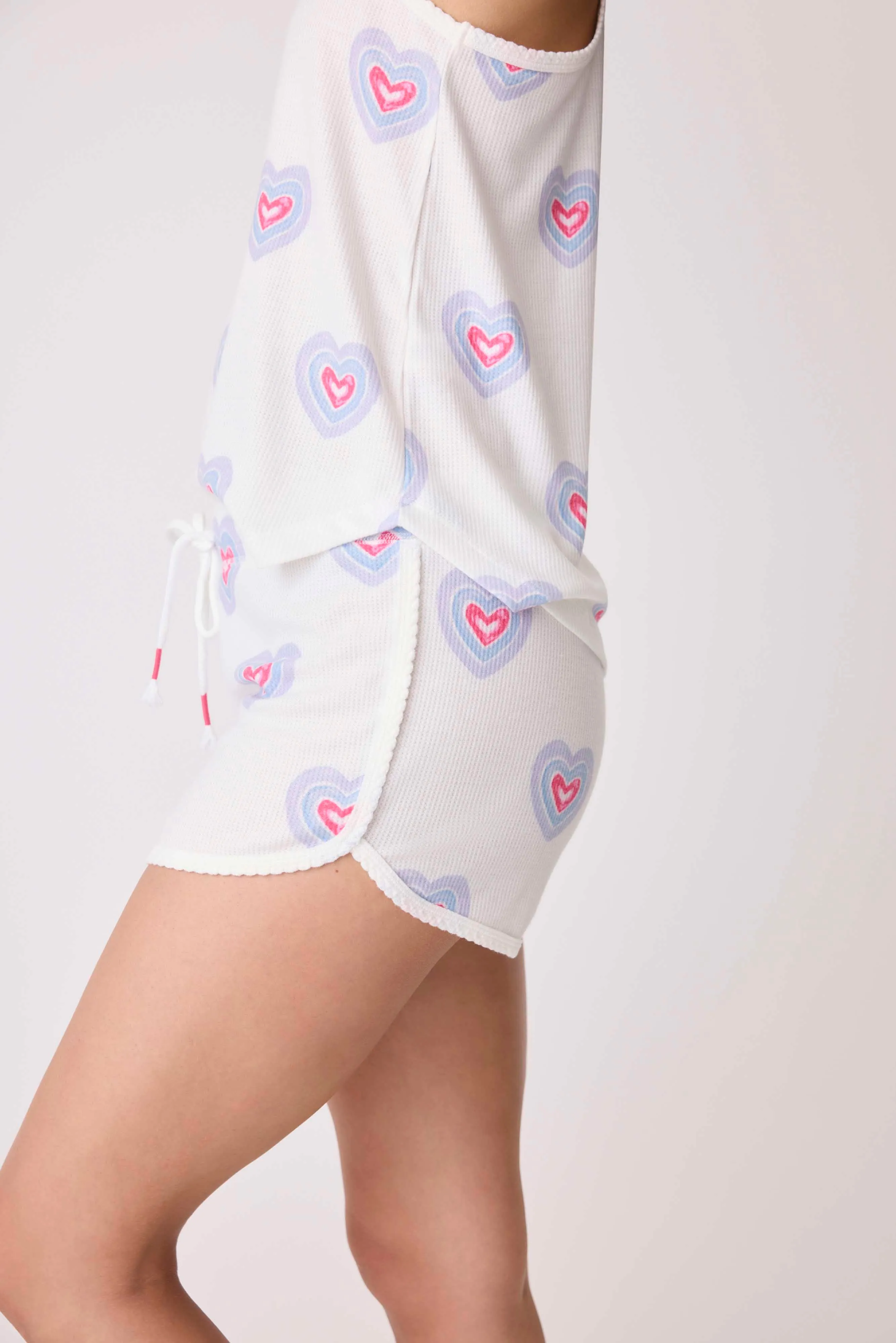 Peace & Love Hearts Thermal Short