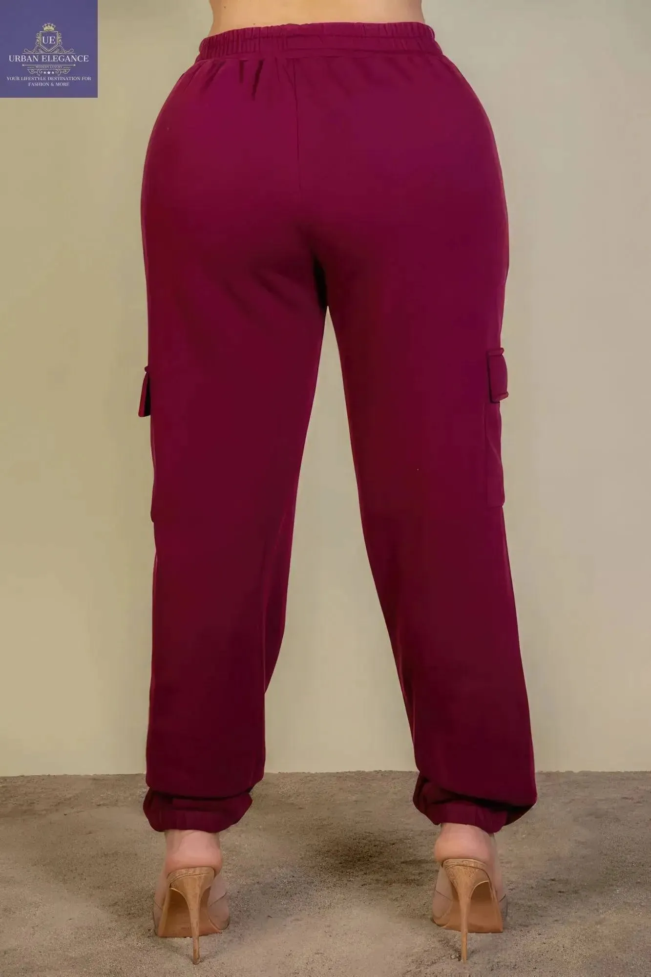 Plus Size Side Pocket Drawstring Waist Sweatpants