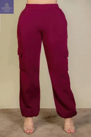 Plus Size Side Pocket Drawstring Waist Sweatpants