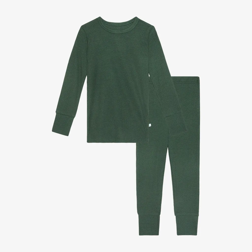 Posh Peanut Pine Waffle L/S Basic Loungewear