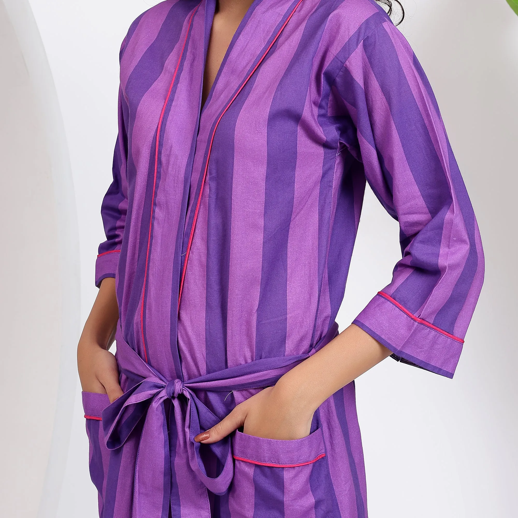 Purple Kimono Robes for Loungewear | Elegant & Comfortable