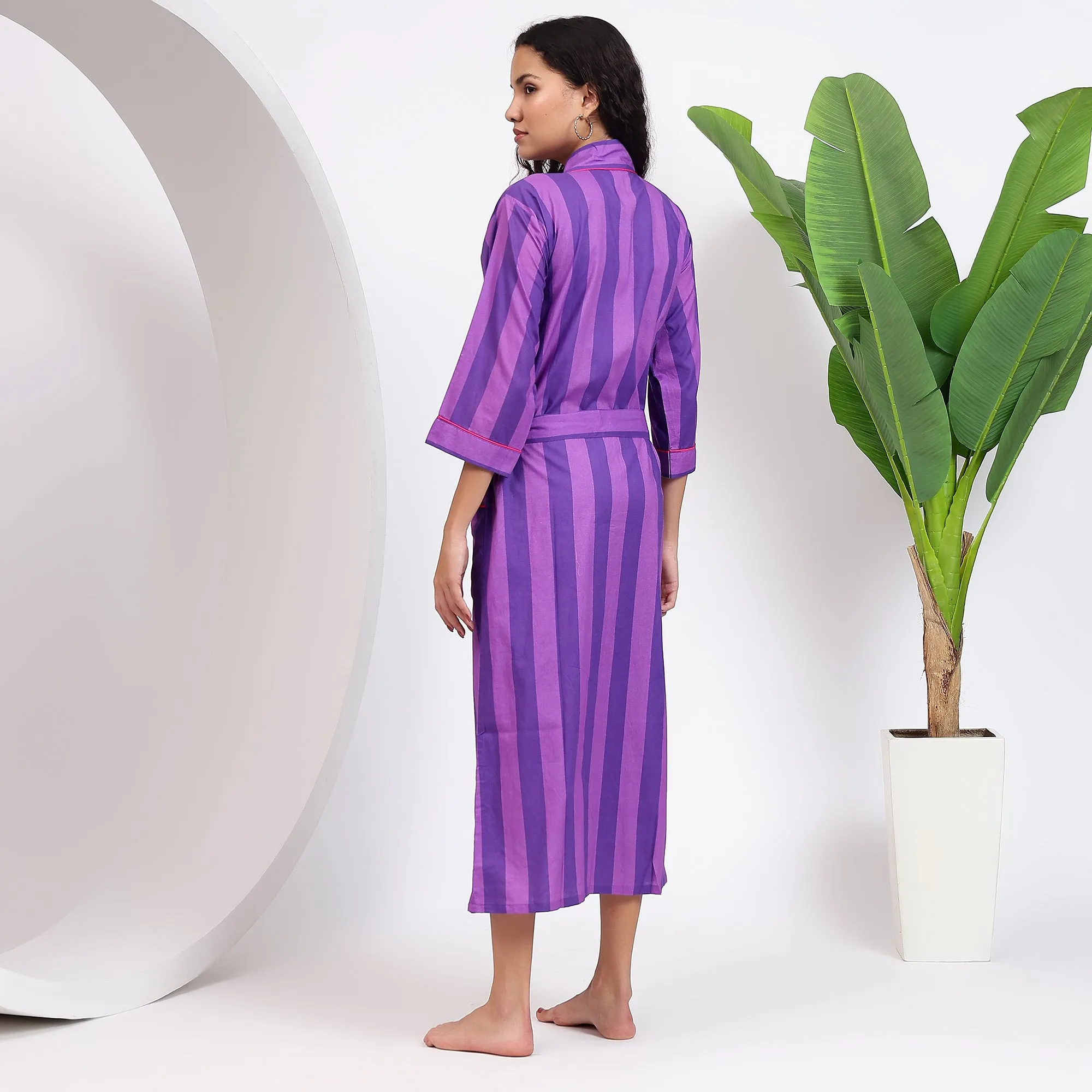 Purple Kimono Robes for Loungewear | Elegant & Comfortable