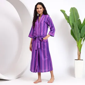 Purple Kimono Robes for Loungewear | Elegant & Comfortable