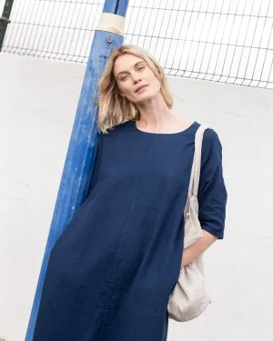 R: SEUL maxi linen tunic (Size: M/L; Color: Oat Milk)