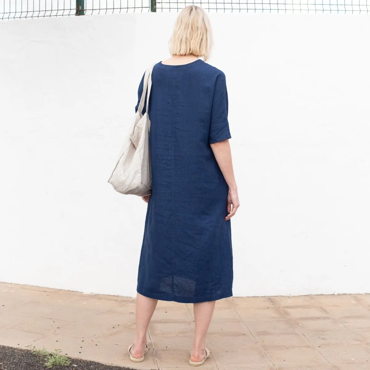 R: SEUL maxi linen tunic (Size: M/L; Color: Oat Milk)