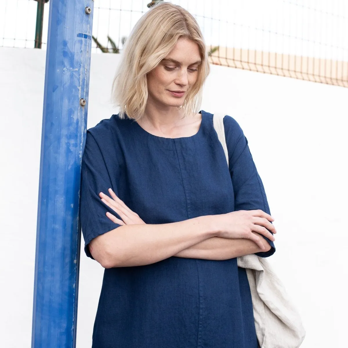 R: SEUL maxi linen tunic (Size: M/L; Color: Oat Milk)