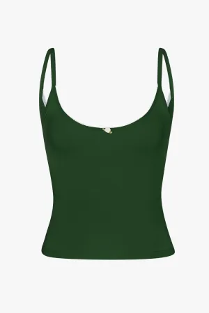 SCOOP BACK CAMI IN CLOVER