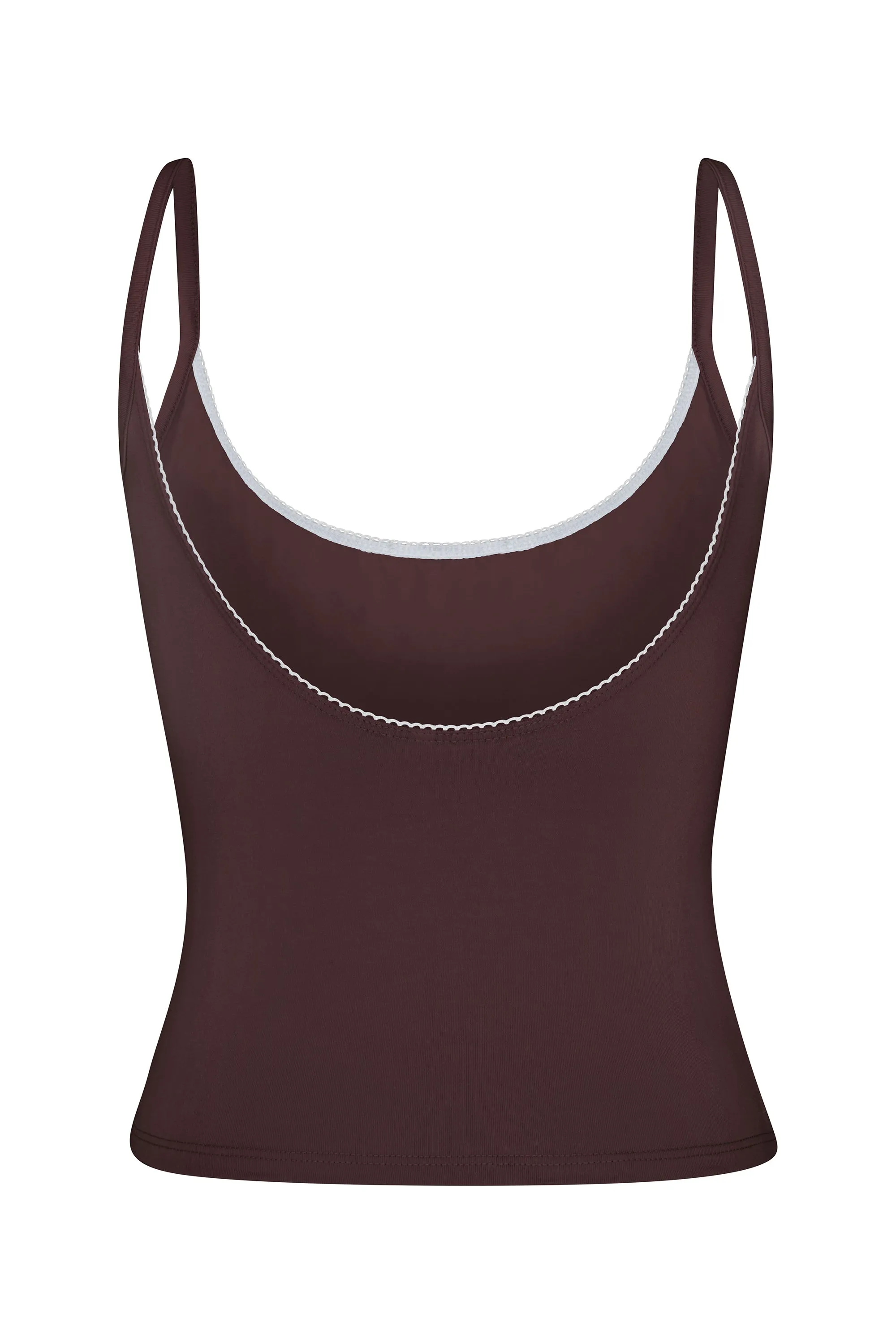 SCOOP BACK CAMI IN MOCHA