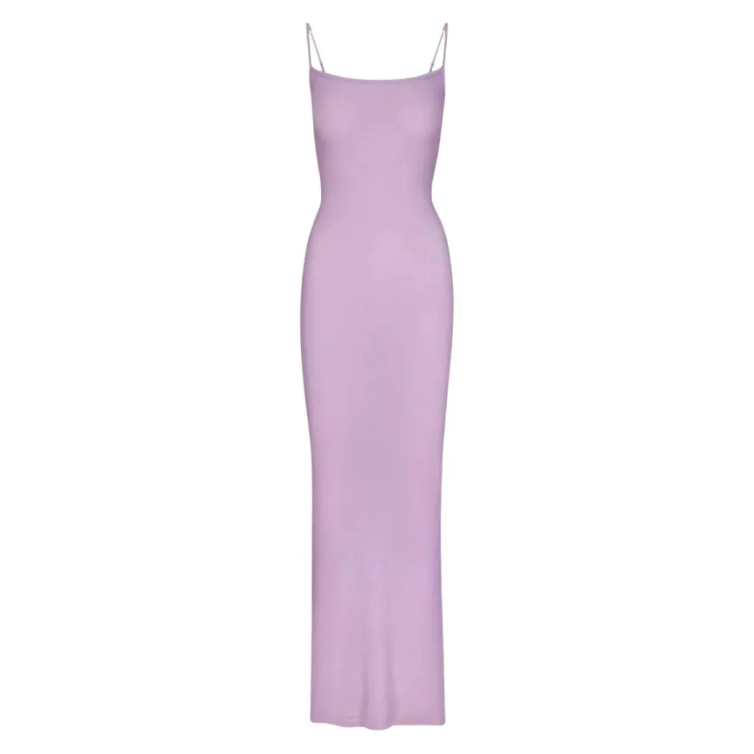 SKIMS SOFT LOUNGE LONG SLIP DRESS SUGAR PLUM