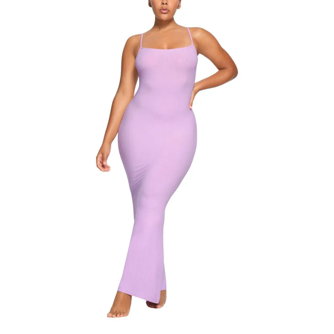 SKIMS SOFT LOUNGE LONG SLIP DRESS SUGAR PLUM