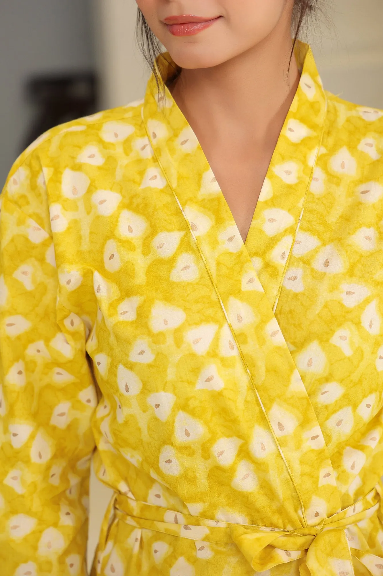 Snug Sorcery Yellow Cotton Robe