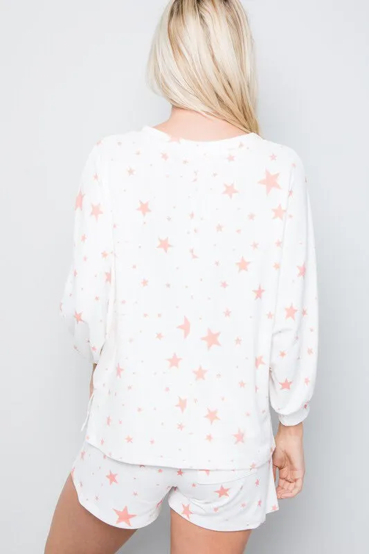 Star Print French Terry Set