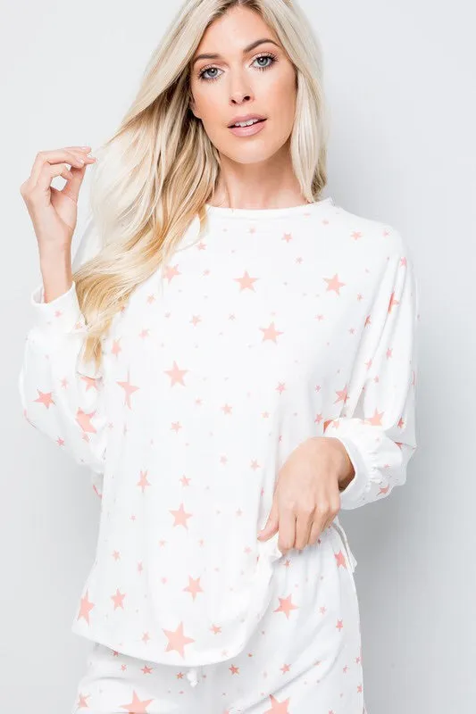 Star Print French Terry Set