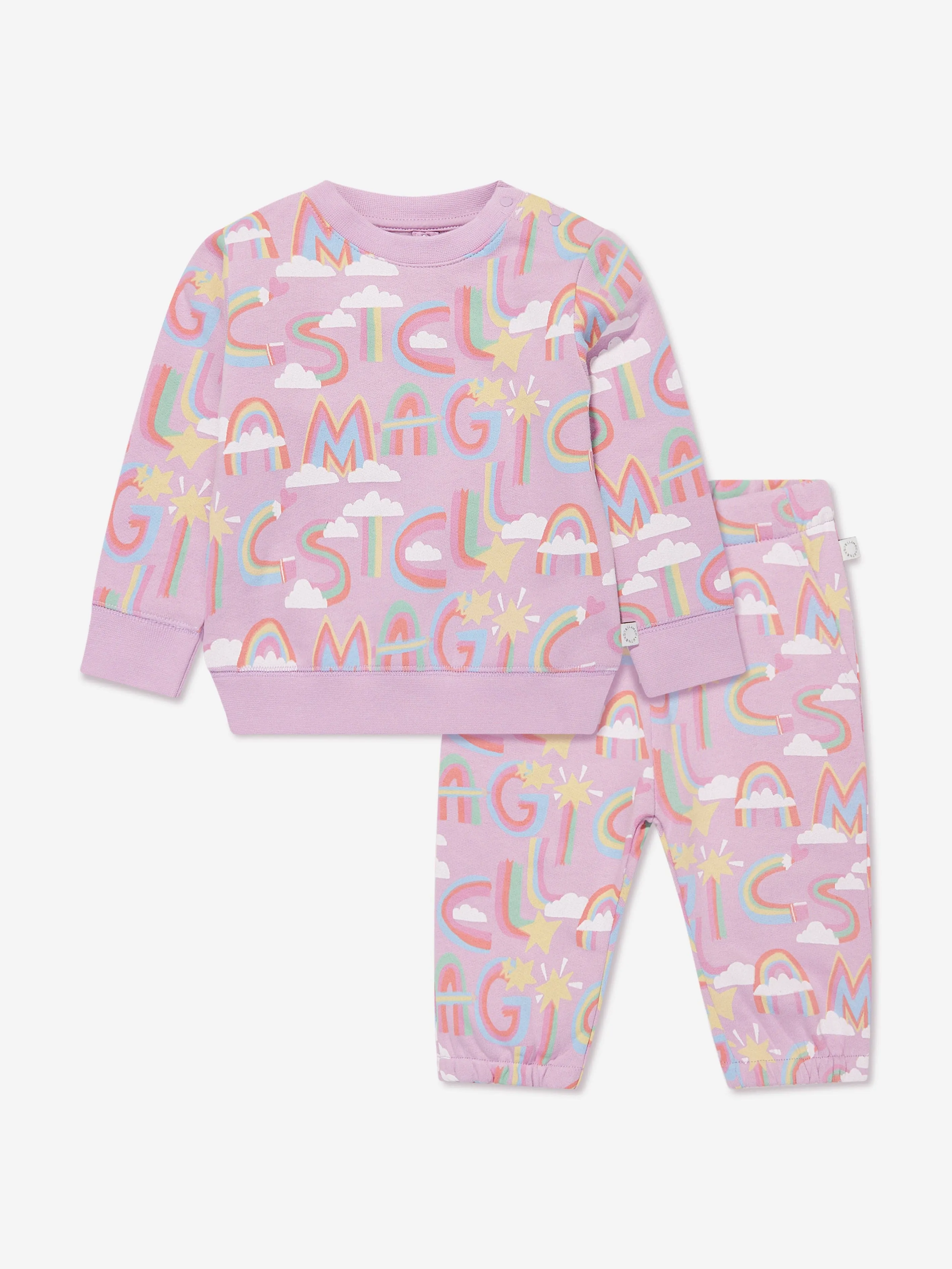 Stella McCartney Baby Girls Logo Tracksuit in Pink