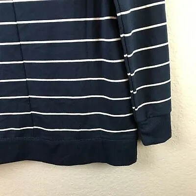 Striped Soft Fleece Lounge Sweatshirt