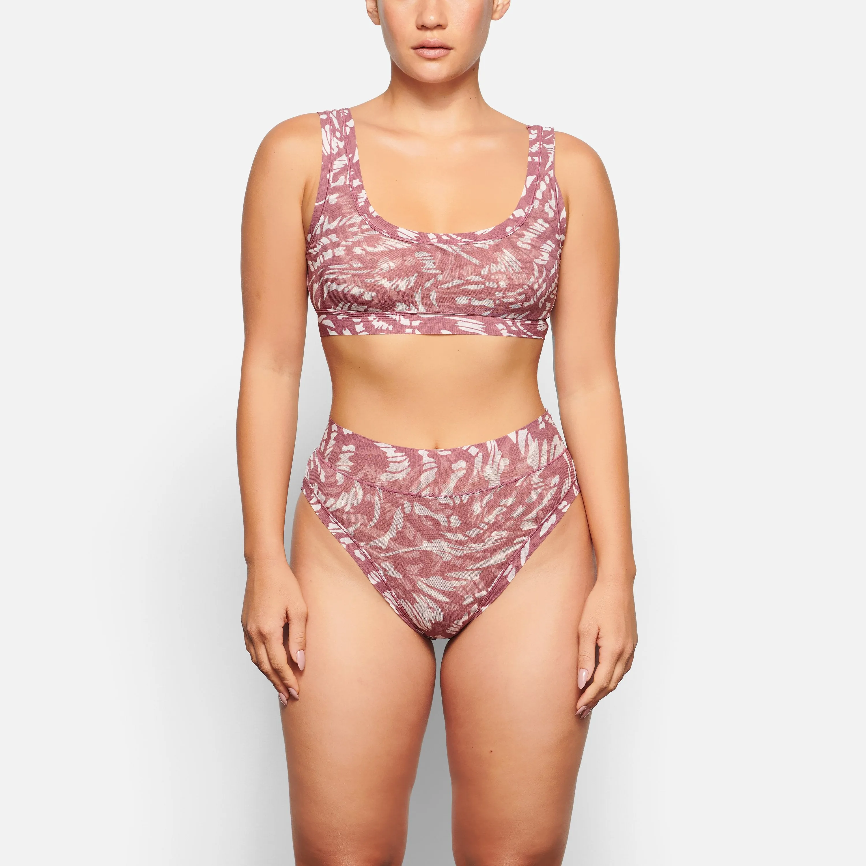 SUMMER MESH SCOOP BRALETTE | RASPBERRY SWIRL