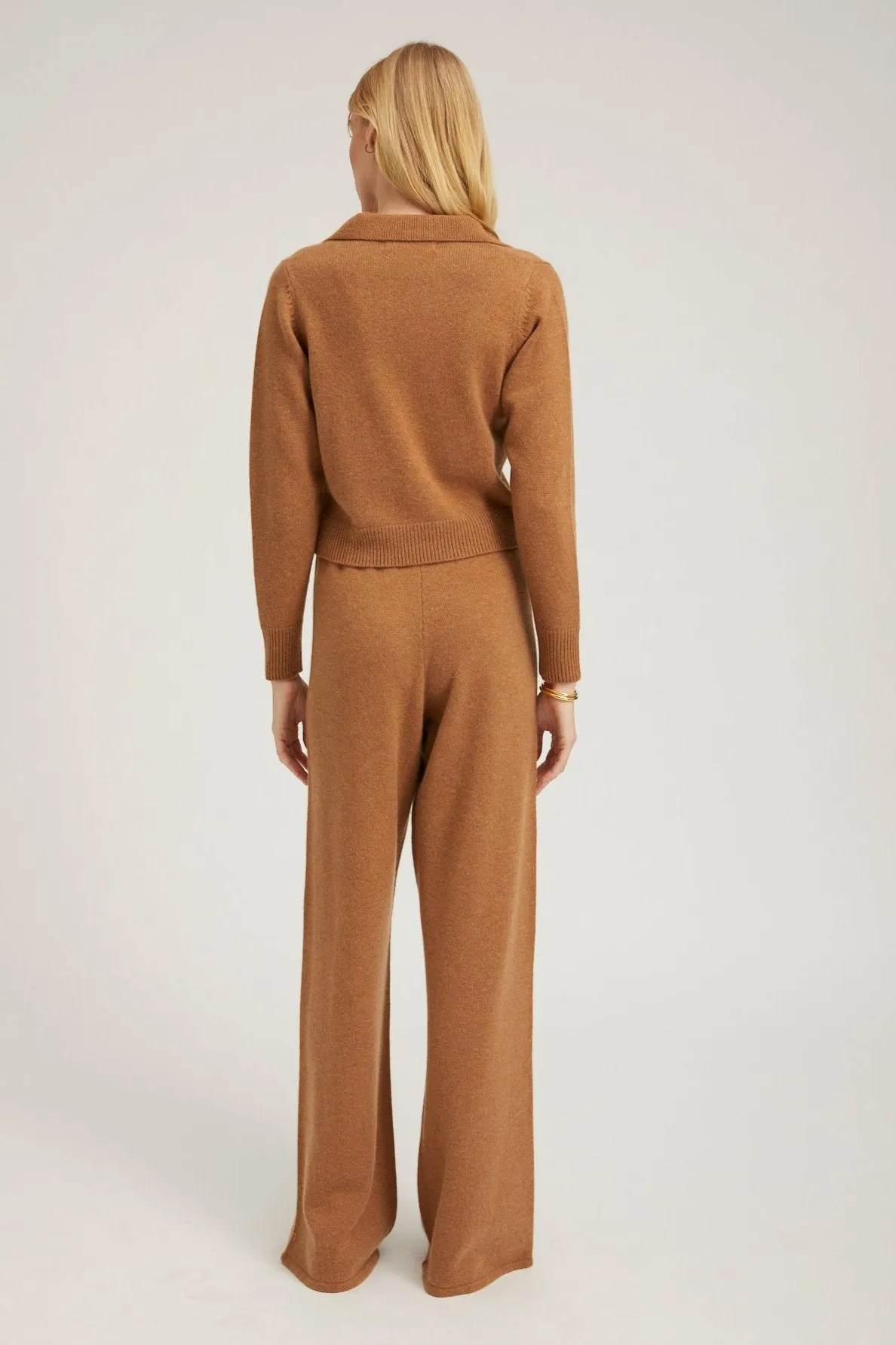 Tan Cashmere Easy Pants