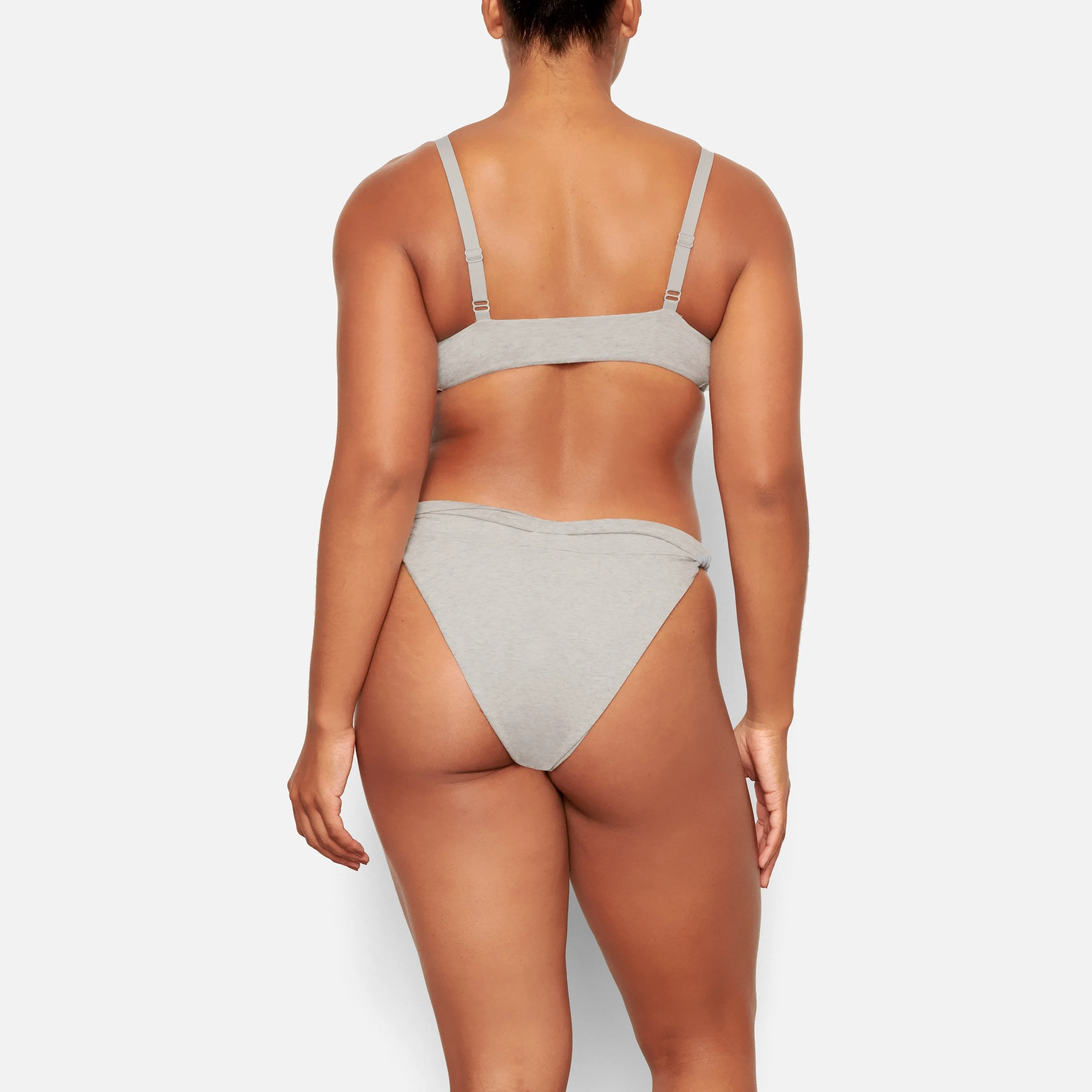 TWIST BIKINI | LIGHT HEATHER GREY