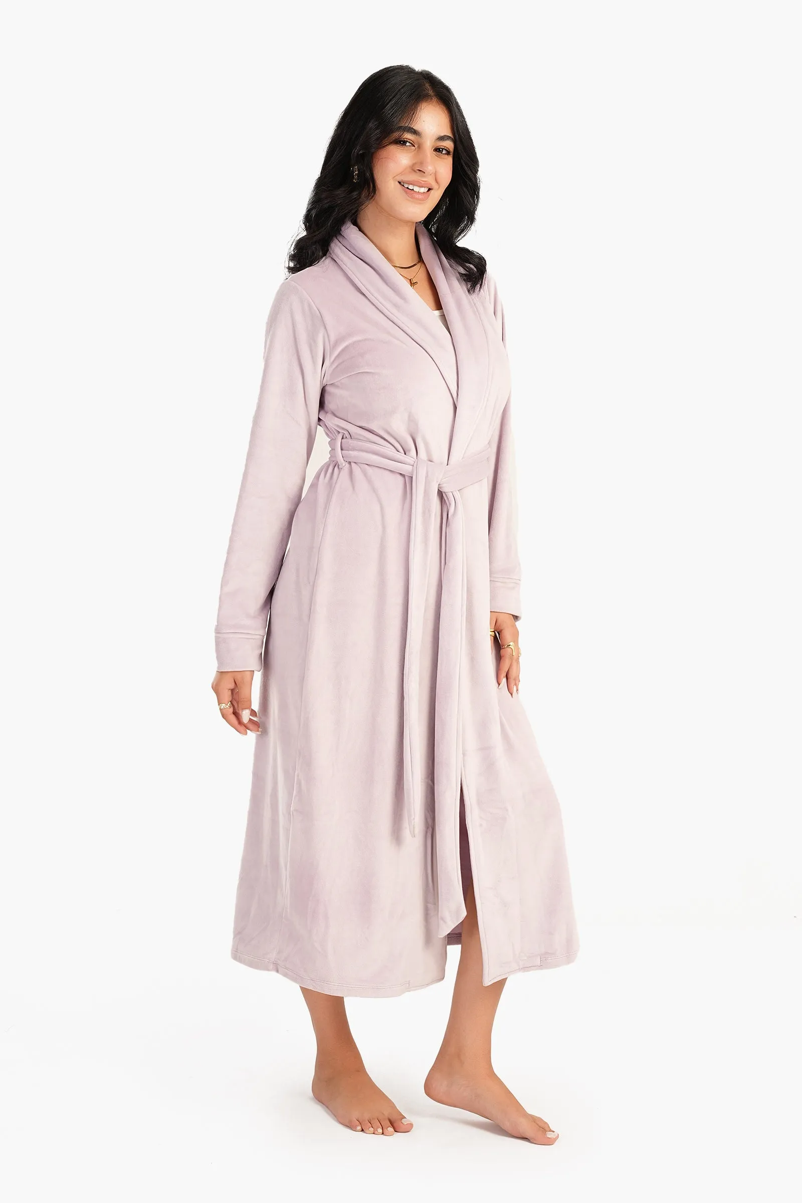 Velvet Shawl Collar Robe