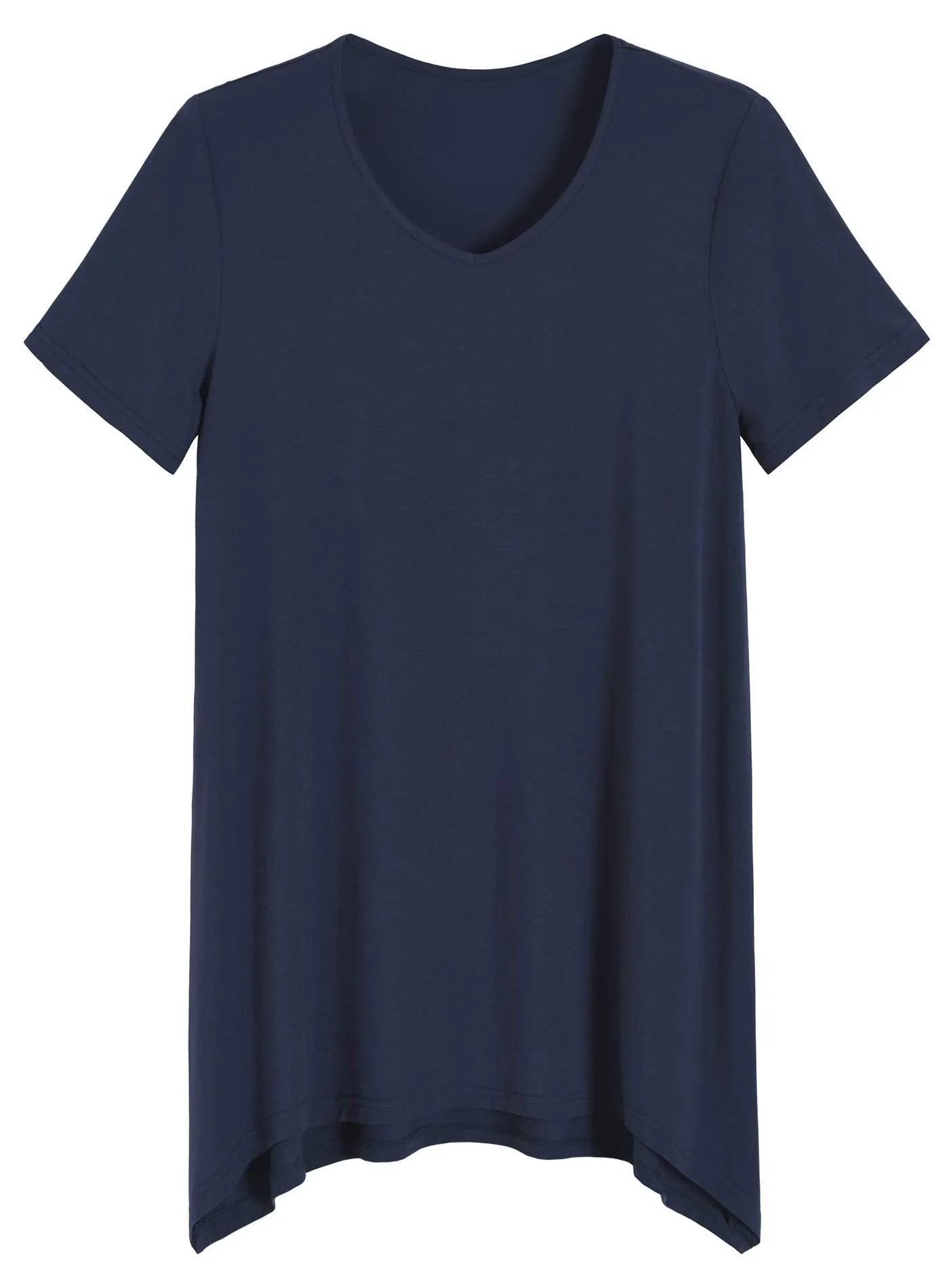 Women's Bamboo Viscose Loungewear Short Sleeves Tunic T-Shirt