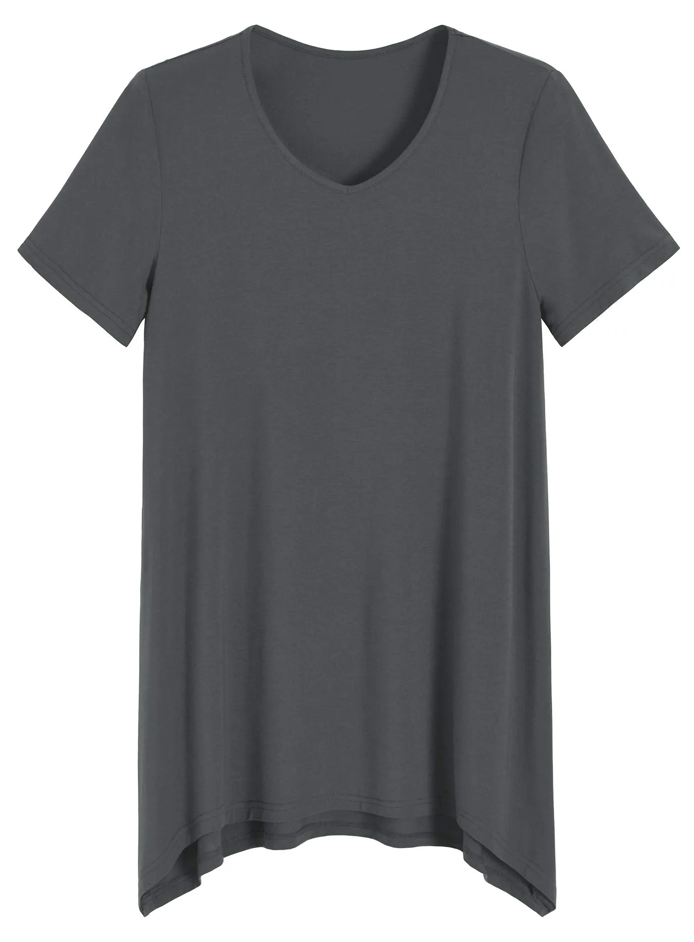 Women's Bamboo Viscose Loungewear Short Sleeves Tunic T-Shirt