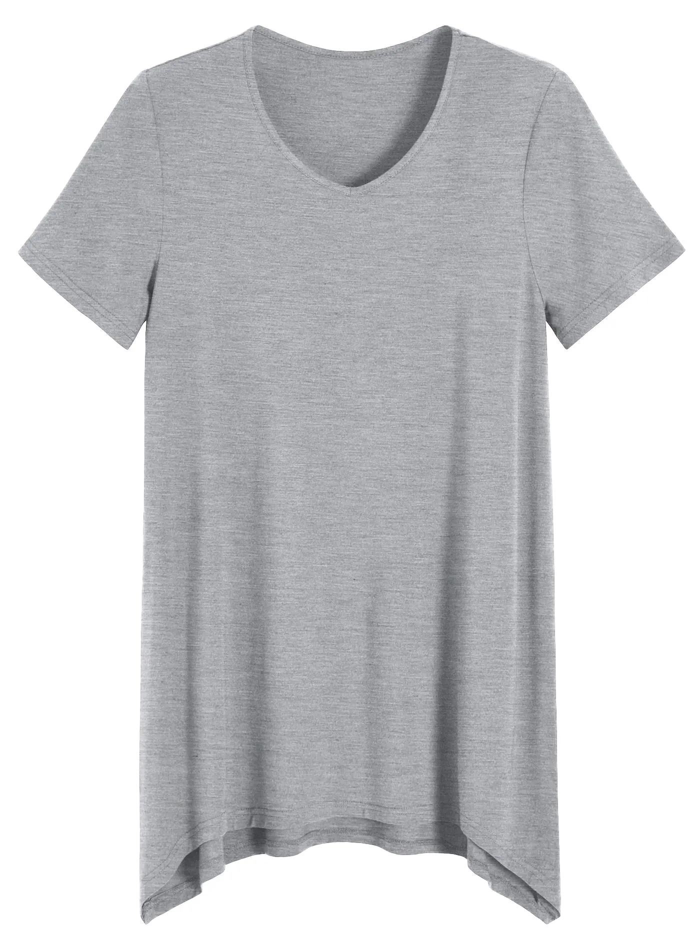 Women's Bamboo Viscose Loungewear Short Sleeves Tunic T-Shirt