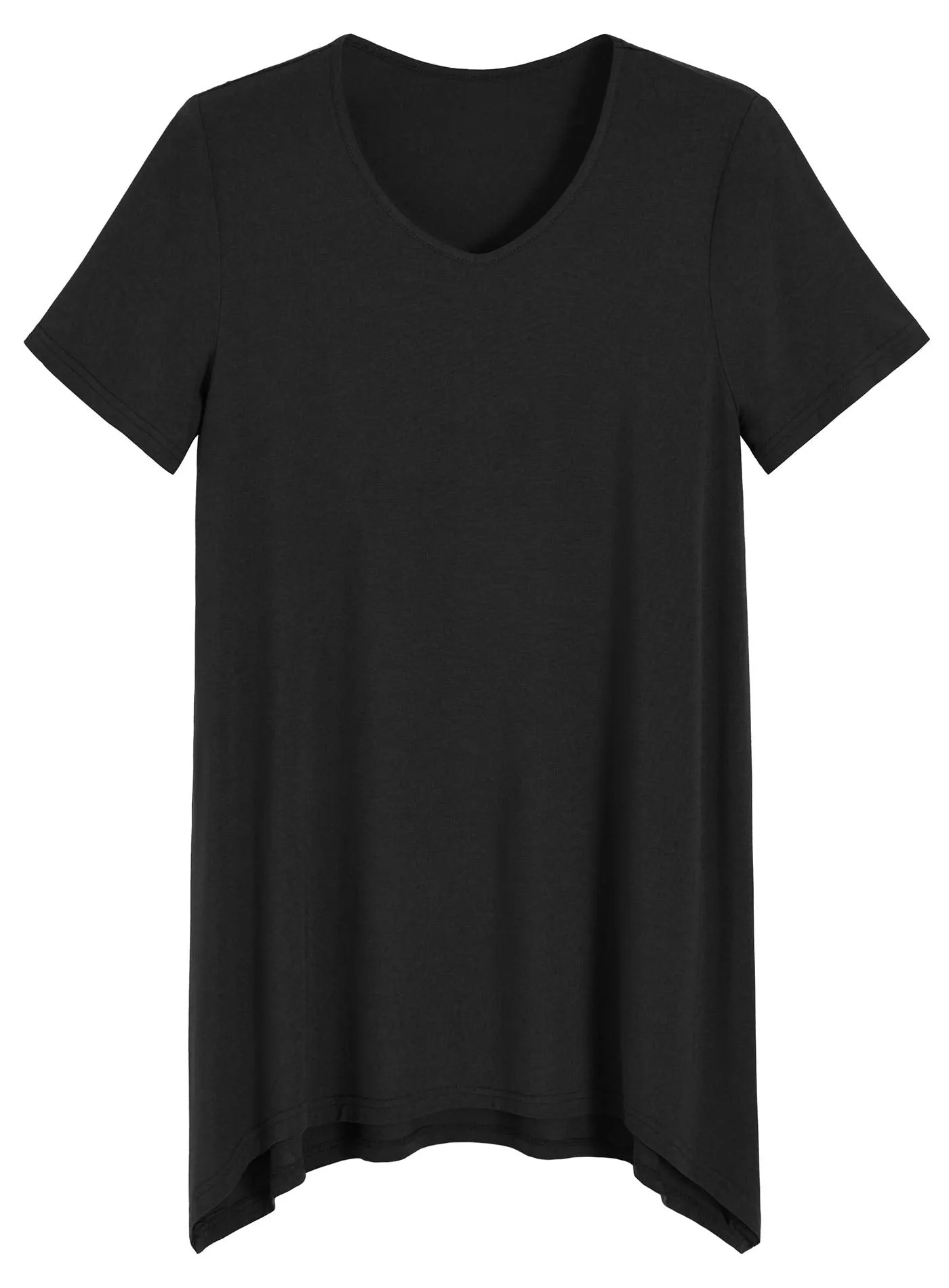 Women's Bamboo Viscose Loungewear Short Sleeves Tunic T-Shirt