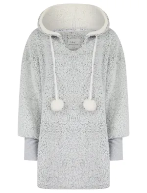 Women's Charl Soft Frosted Fleece Chunky Loungewear Pullover Hooded Top in Grey - Tokyo Laundry