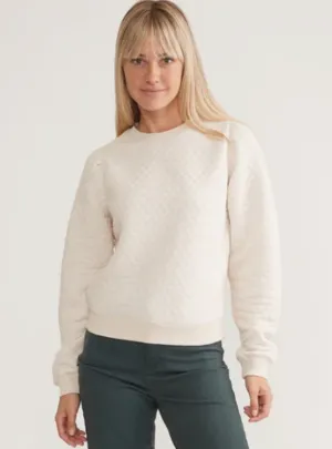 Women's Corbet Quilted Puff Sleeve Crewneck