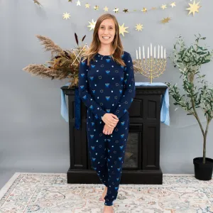 Women's Jogger Pajama Set in Hanukkah