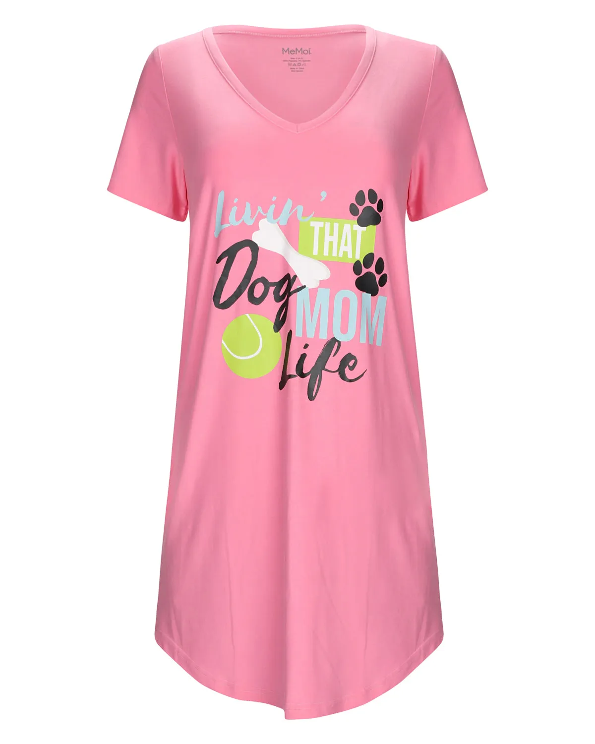 Women's Livin' That Dog Mom Life V-Neck Sleepshirt